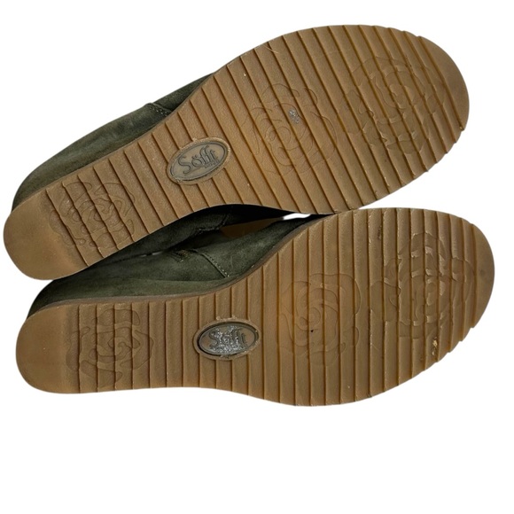 Sofft Siri Green Suede Wedge Boots Size 9.5 - Picture 5 of 5